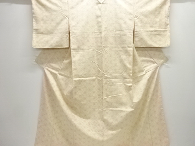 麻の葉模様織出し十日町紬着物